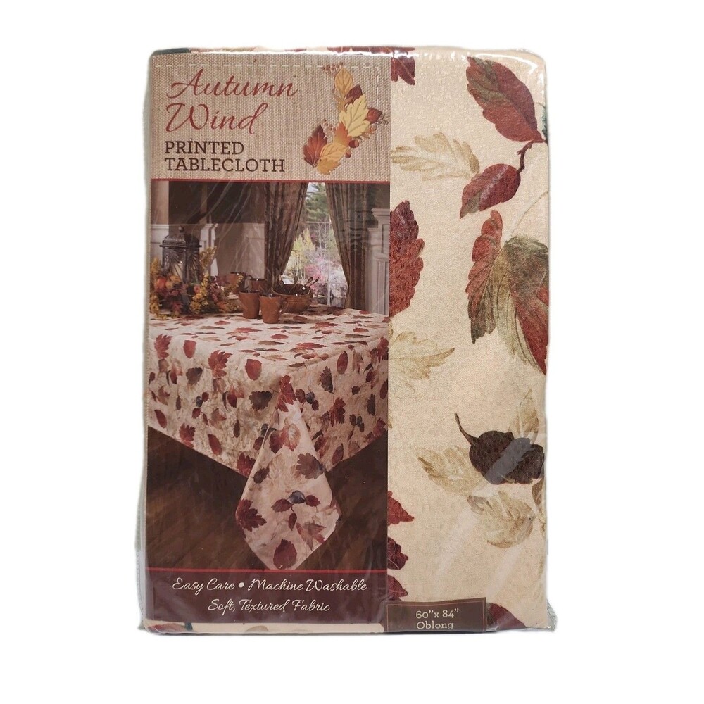Benson Mills Autumn Wind Fall Tablecloth 60x84 Oblong Harvest Thanksgiving